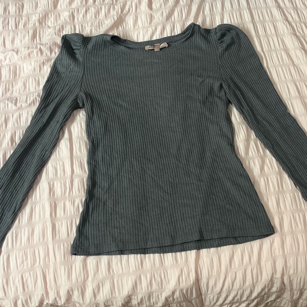 Philosophy long sleeve shirt with puffy sleeves.